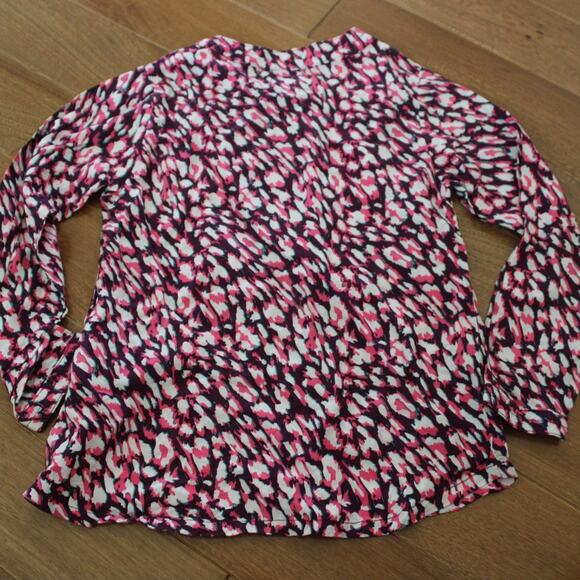 La Compagnie Des Petits Long Sleeve Girl's Blouse Top Shirt Pink Abstract 4 - Picture 5 of 5